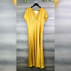 plunging jacquard midi dress